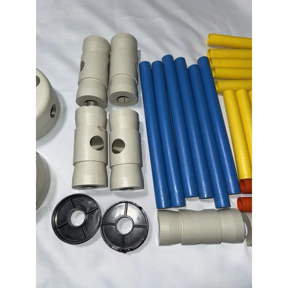 Vintage Tinkertoy Plastic Replacement Parts Lot Spools Rods Connectors Mixed Set
